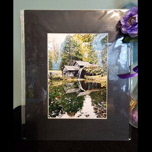 Historic Mabry Mill Photography Print with Black Matte Frame - 8x10